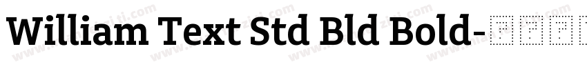 William Text Std Bld Bold字体转换